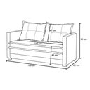 Ver imagem 4 de Sofá Cama Casal Articulável 2 Lugares Londres Suede Bege - D'monegatto