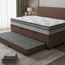 Ver imagem 2 de Cama Box Baú com Colchão Espuma D33 Pillow In Anjos Ortosleep + Auxiliar Unique Solteiro 88cm