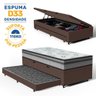 Cama Box Baú com Colchão Espuma D33 Pillow In Anjos Ortosleep + Auxiliar Unique Solteiro 88cm - 2