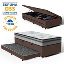 Ver imagem 2 de Cama Box Baú com Colchão Espuma D33 Pillow In Anjos Ortosleep + Auxiliar Unique Solteiro 88cm