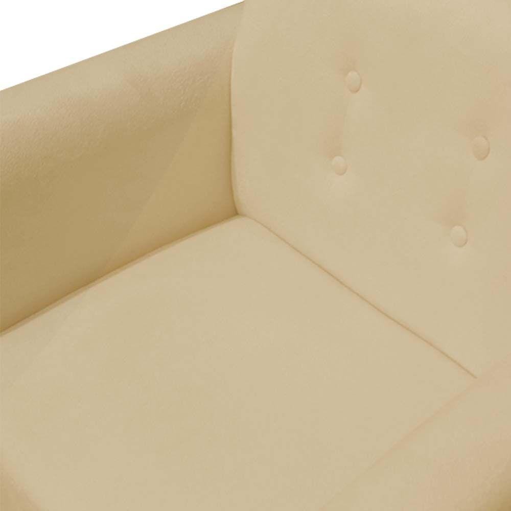 Poltronas Decorativa Duda Suede Bege - 3