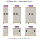 Ver imagem 7 de Quarto de Bebê Completo Berço Americano 3 em 1 Colchão Fofura Multimóveis Mp4673 Madeirado/off