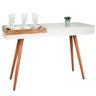 Aparador Decorativo Mila com Bandeja Sobreposta Pés Palito Off White 1,20 M - 1