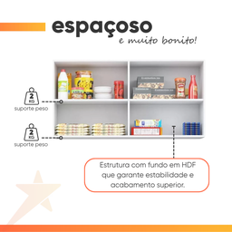 Armário Basculante 1,20m Top Class Batrol Branco - 5