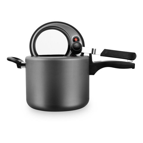 Panela de Pressão Antiaderente com Visor Grafite 4,5 Litros Mta