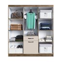 Ver imagem 4 de Roupeiro 6 Portas 181cm x 159,5cm x 40cm Laguna Marrom/Itaúba/Off White