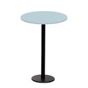 Ver imagem 1 de Mesa Pisa Beta Bistrô Fratini 107,50cm (a) Disco Redondo Preto Tampo Mdp Redondo Cinza 80cm (l)