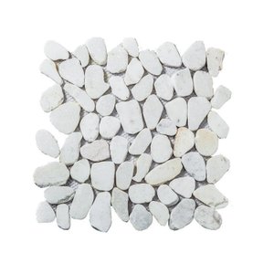 Kit com 1m² de Pedra Natural Seixos Placa de 30cm X 30cm Glass Mosaic