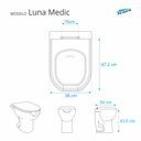 Ver imagem 2 de Assento Sanitário Poliester Luna Medic Branco para vaso Icasa