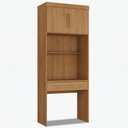 Ver imagem 2 de Escrivaninha Modular com 1 Gaveta 100% MDF Smart Marrom/Cinamomo