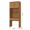 Ver imagem 3 de Escrivaninha Modular com 1 Gaveta 100% MDF Smart Marrom/Cinamomo