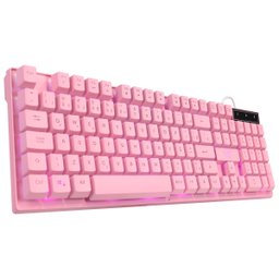 TECLADO GAMER CERBERUS ROSA ABNT2 MULTIMÍDIA COM LED 7 CORES SENSACAO MECANICA USB 1.8M VINIK - 1 TECLADO GAMER CERBERUS ROSA ABNT2 MULTIMÍDIA COM LED 7 CORES SENSACAO MECANICA USB 1.8M VINIK - 1