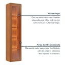 Ver imagem 6 de Rack com Painel com 2 Cristaleiras para TV até 75 Polegadas Ripado LED 100% MDF 190,5x294cm Valência