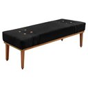 Ver imagem 7 de Kit Cabeceira e Calçadeira Recamier King 1,95m Suede Preto