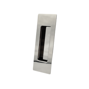 Puxador Concha de Embutir para Porta Inox Polido 15cm