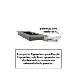 Puxador Concha de Embutir para Porta Inox Polido 15cm - 5
