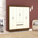 Ver imagem 2 de Guarda Roupa Solteiro 6 Portas 153 Cm Cm Rio Plus Nature - Pallazio