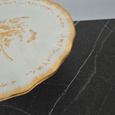 Ver imagem 4 de Prato Porta Bolo/torta com Pé - Floral -fio Ouro