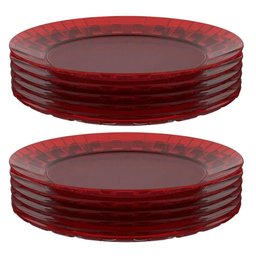 Kit 12 Pratos Vermelhos Grandes 26cm Crippa Servir Mesa Posta Eventos Porções Aperitivos - 2