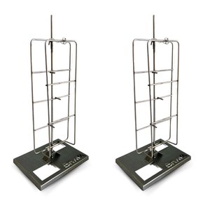 Kit 2 Espetos Profissional Grelha de Costela de Chão Base Pino Central 25kg