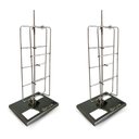 Ver imagem 1 de Kit 2 Espetos Profissional Grelha de Costela de Chão Base Pino Central 25kg