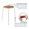 Kit 2 Banquetas para Cozinha com Base de Aço Cumbuca - 6