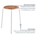 Ver imagem 6 de Kit 2 Banquetas para Cozinha com Base de Aço Cumbuca Branco/Nature