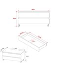 Ver imagem 3 de Gabinete Banheiro 2 Gavetas com Rodízios 80cm Multimóveis VCR10083 Mármore Branco