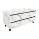Ver imagem 1 de Gabinete Banheiro 2 Gavetas com Rodízios 80cm Multimóveis VCR10083 Mármore Branco