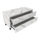 Ver imagem 4 de Gabinete Banheiro 2 Gavetas com Rodízios 80cm Multimóveis VCR10083 Mármore Branco