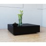 Mesa Centro Quadrada Sala Decoração Mdf 80cm Bloco Preto Mesinha - 1