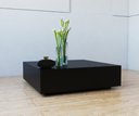 Ver imagem 1 de Mesa Centro Quadrada Sala Decoração Mdf 80cm Bloco Preto Mesinha