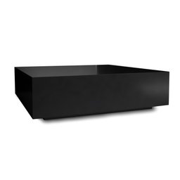 Mesa Centro Quadrada Sala Decoração Mdf 80cm Bloco Preto Mesinha - 2