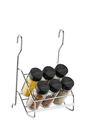 Ver imagem 2 de Suporte para Temperos para barra Organizador Cozinha 6 potes:Cromado