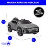 Carro Elétrico Infantil com Controle Remoto 12v Audi E-tron Sportback Cinza Música Luz de Led e Carr - 6