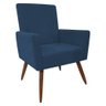 Cadeira Poltrona para Sala Nina Confortável e Reforçada Veludo Azul Marinho - 1