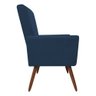 Cadeira Poltrona para Sala Nina Confortável e Reforçada Veludo Azul Marinho - 3
