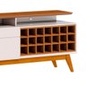 Rack para Sala até 50 Polegadas com Adega para 21 Garrafas Off White Freijó Xylia Shop Jm - 3