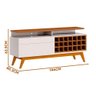 Rack para Sala até 50 Polegadas com Adega para 21 Garrafas Off White Freijó Xylia Shop Jm - 4