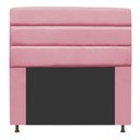 Ver imagem 1 de Cabeceira Estofada Turim 90CM Solteiro Suede Rosa Bebê - D A DECOR