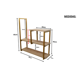 Nicho TRIPLO metalon 80X20 AMAD CLARIN/DOURADO  METALICO 03 - 2