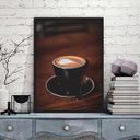 Ver imagem 2 de Quadro Rústico Xícara Com Café Coração 45x34cm - com vidro:Madeira preta