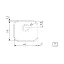 Ver imagem 4 de Cuba de Embutir Tramontina Lavínia 40 Bl Acetinado 40x34 Cm Tramontina