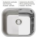 Ver imagem 5 de Cuba de Embutir Tramontina Lavínia 40 Bl Acetinado 40x34 Cm Tramontina