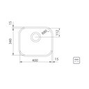 Ver imagem 3 de Cuba de Embutir Tramontina Lavínia 40 Bl Acetinado 40x34 Cm Tramontina