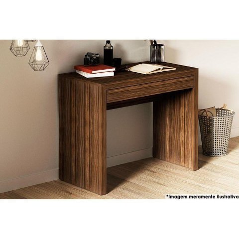 Mesa de Computador Me4107 C/ 1 Gaveta Nogal - Tecno Mobili
