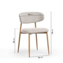 Ver imagem 4 de Conjunto de Jantar Mesa Tali 130cm e 4 Cadeiras Ema CabeCasa MadeiraOriginals Marrom/Prata