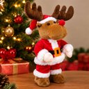 Ver imagem 3 de Rena Natalina Dançarina Enfeite Decoraçao Boneco Natal Casa Sala Quarto Mesa Estante Loja Vitrine Fe
