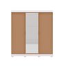 Guarda Roupa Casal 2 M Porto 3 Portas de Correr com Espelho: Branco/camarim - 8