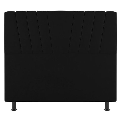 Cabeceira Cama Box Casal King Size Dublin 195cm Linho Preto - Abmaza